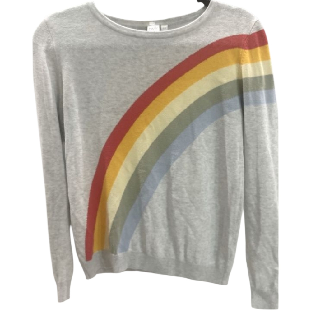 💫TWIK by Simons Wommen’s Straight Round Neck Swreater w/Rainbow S Graphic